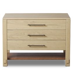 Four Hands Blake Large 3-Drawer Nightstand — Washed Ash (Like New)
