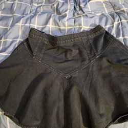 Aerie Wide Leg Skirt in a charcoal grey color-$40