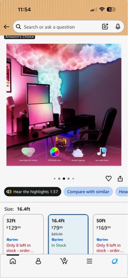 Room decor light up clouds