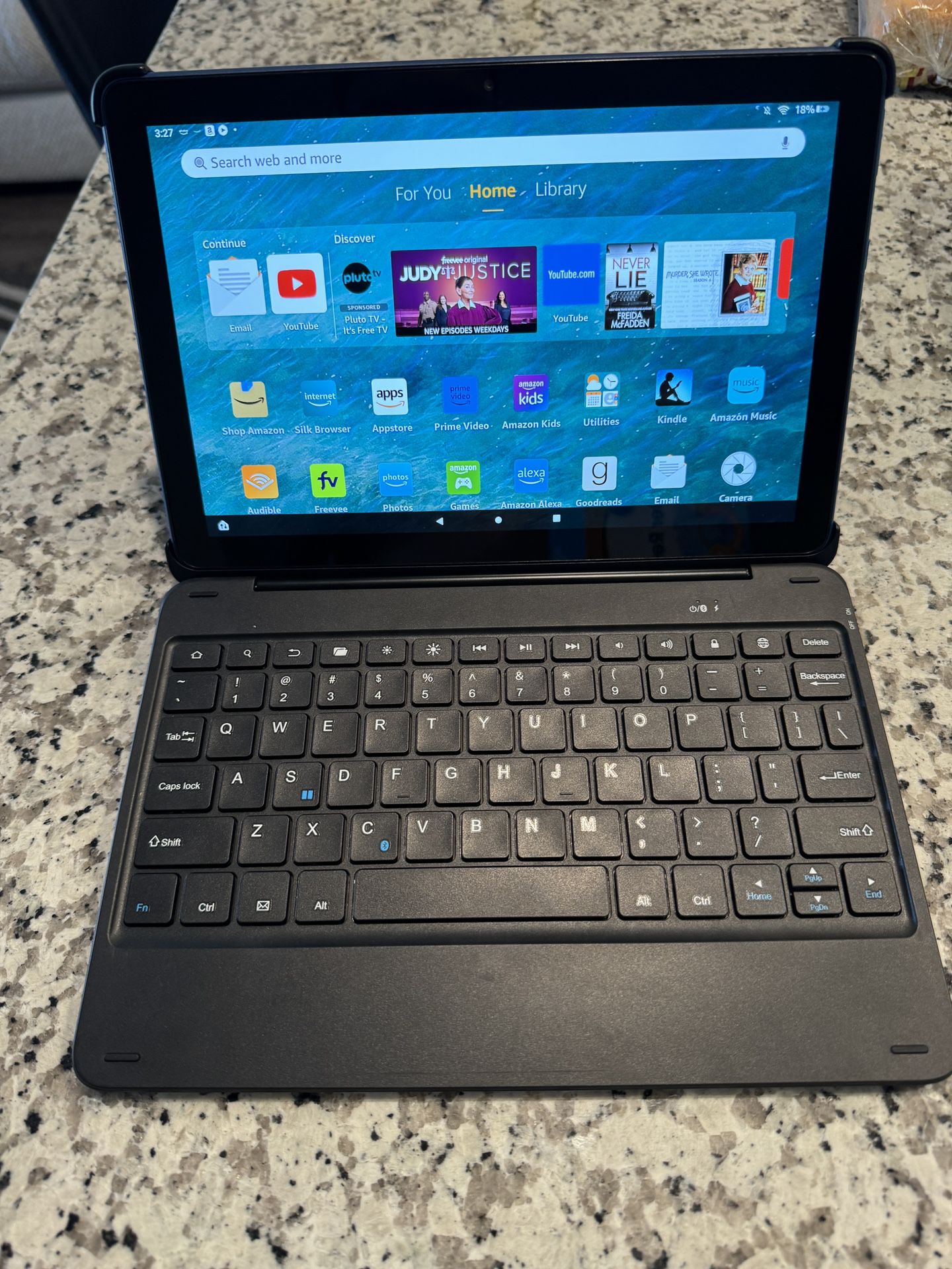 Amazon Fire 10 Android Tablet With Keyboard