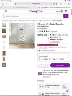 5 Wire Drawer Closet Organizer