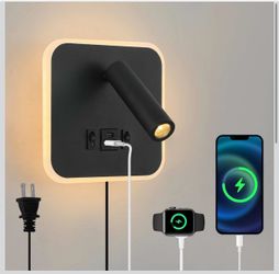 Brand New 2 Plug in or Hardwire LED Wall Sconce