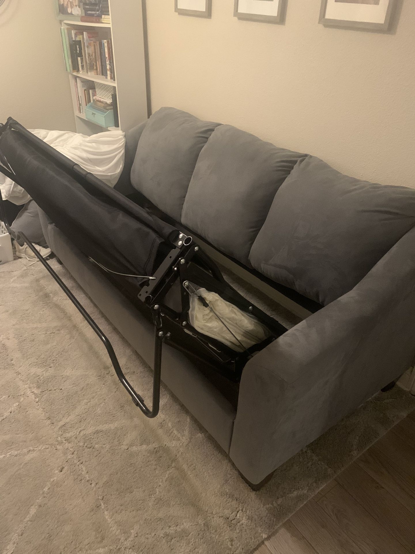 Pull Out Couch Bed! Grayish Blue