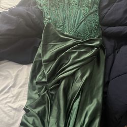 Prom Dress, Size 16, Emerald  Green