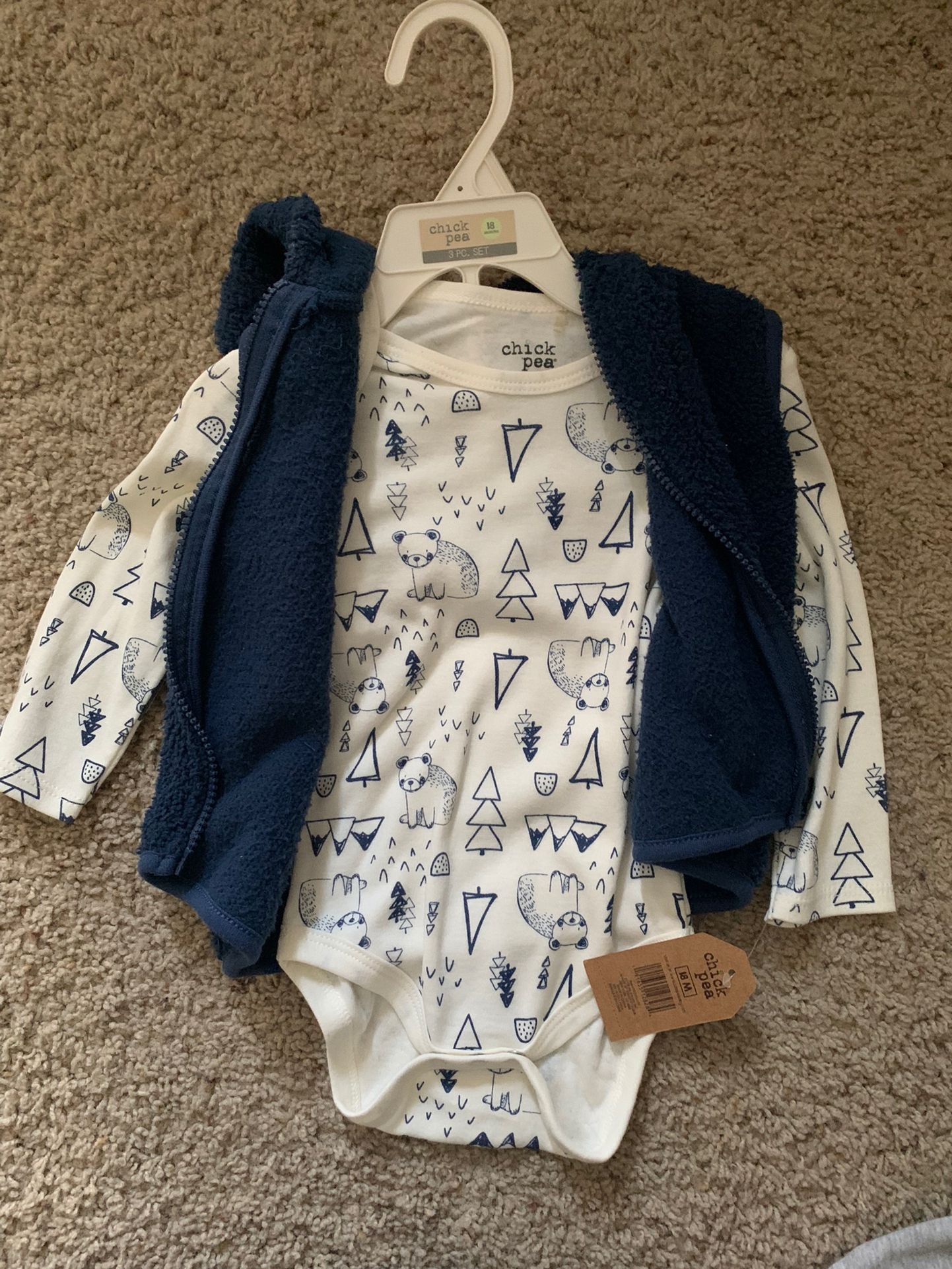 18 Month Old Vest With Long Sleeve Onesie