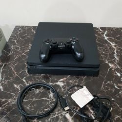 Ps4 Slim With 2 Controllers (black) (army Green)  With Cords And Modded GTA Account