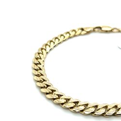10kt Gold Solid Bevel Cuban Bracelet 21.80grams 9” 159008 13