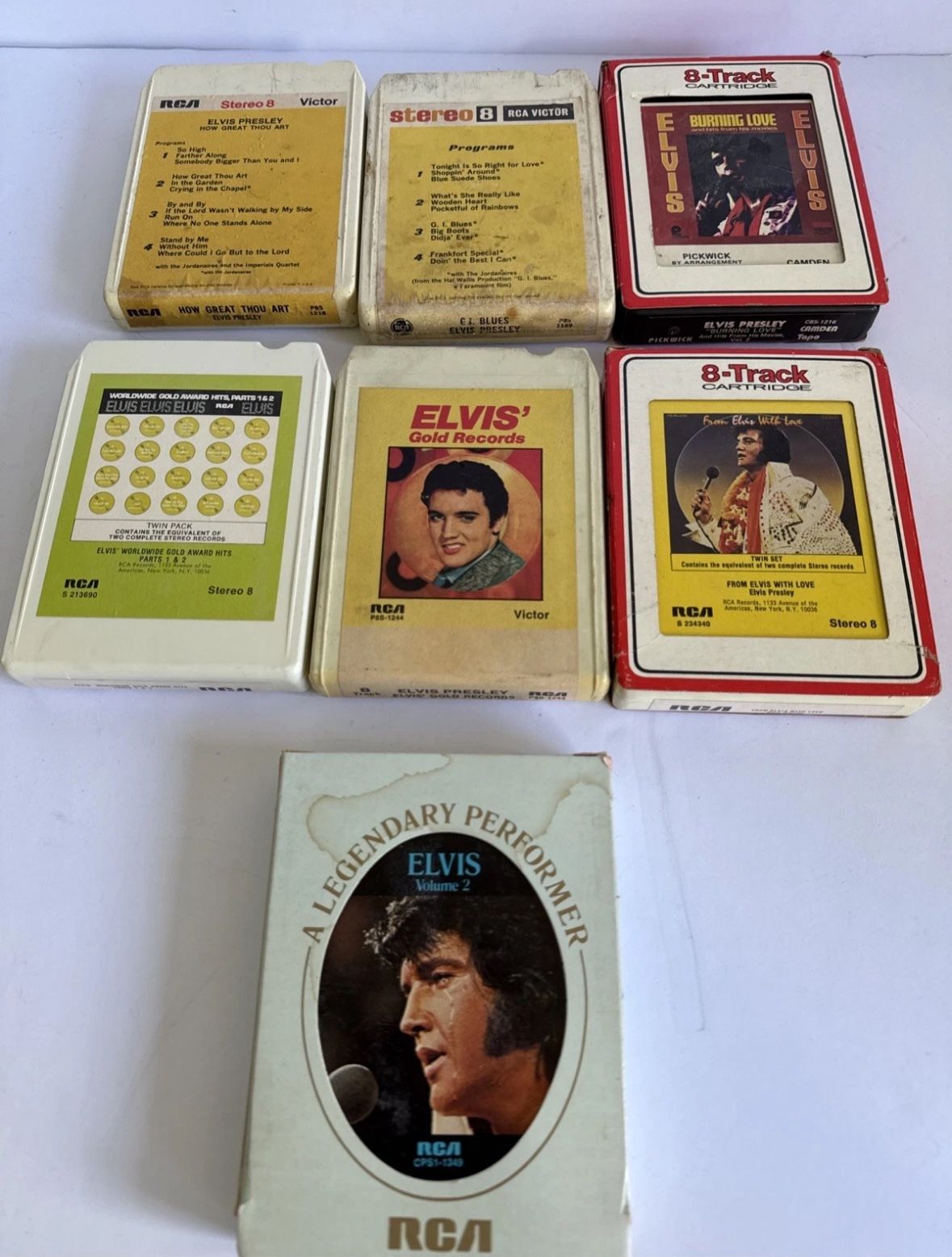 Elvis Presley - 8 Track Set Of 7 Tapes