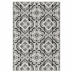 Better Homes & Gardens Black & White Medallion 9'x12' Outdoor Rug