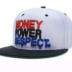 Money Power Respect Flat Brim Snapback Hat 
