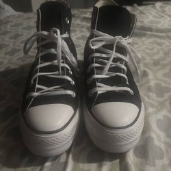 Black Converse Platforms 