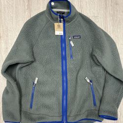 Patagonia Grey Fleece Full Zip Jacket Men’s Size L