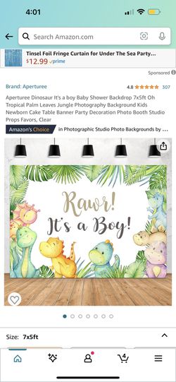 Dinosaur Baby Shower Backdrop