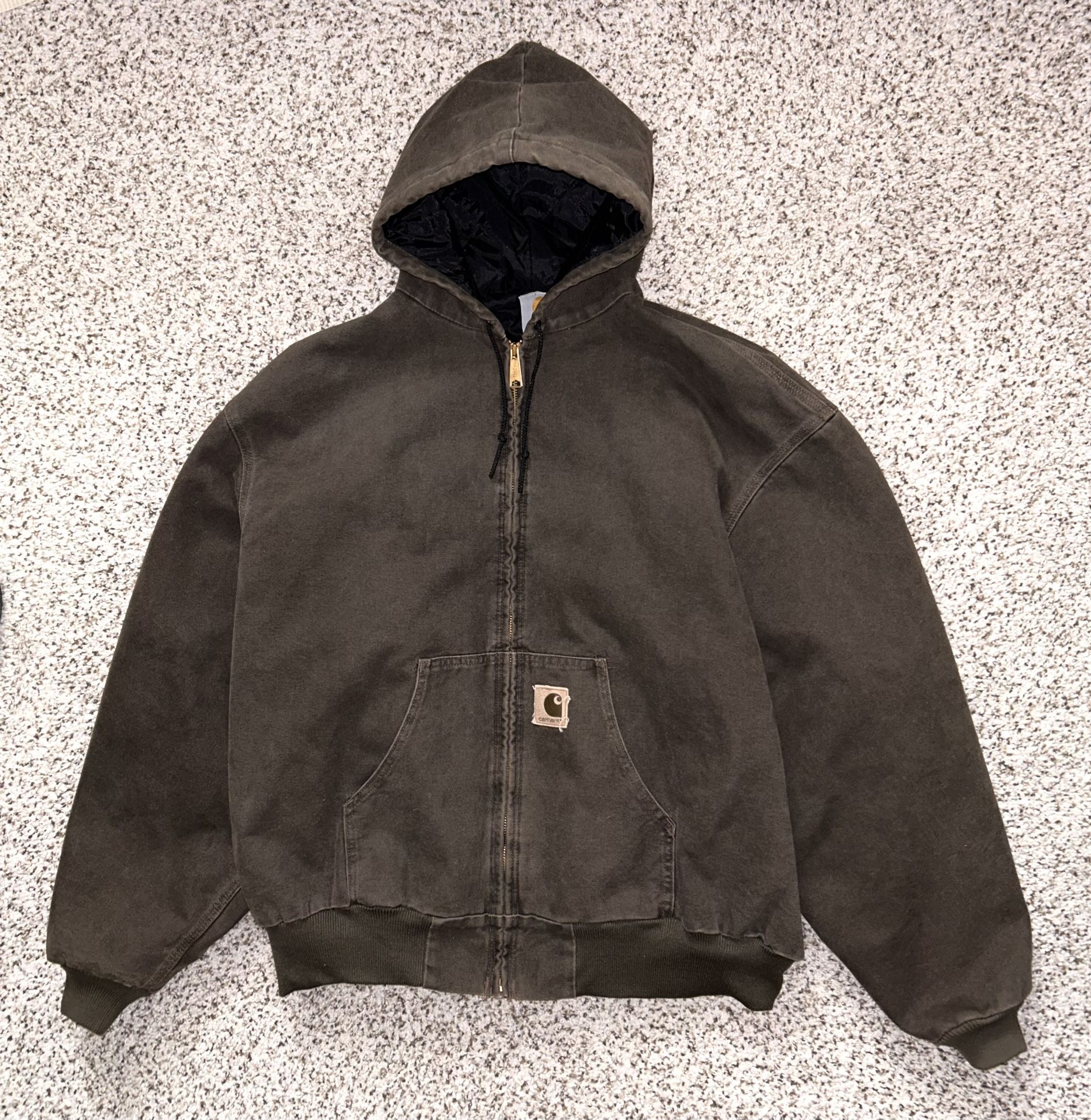 Vintage Carhartt J130 DKB Hooded Quilted Lined Jacket Men’s Size XXL