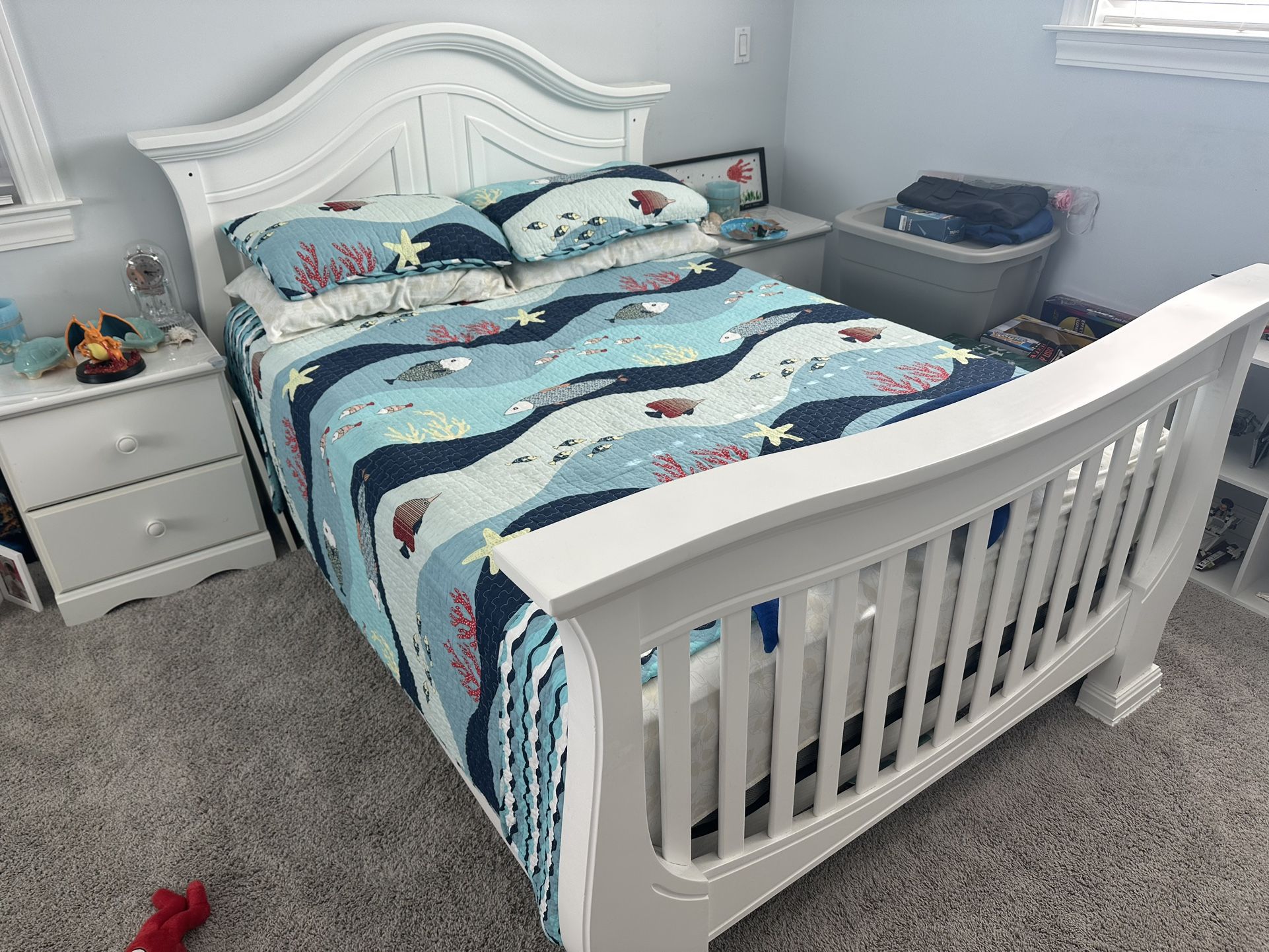 Bed Frame & Two Night Stands