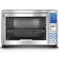 Gourmia 6-Slice Digital Stainless Steel Toaster Oven Air Fryer, 1700 Watt, Fits 12” Pizza