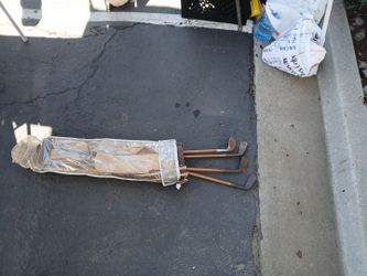 Antique Golf Clubs With Bag