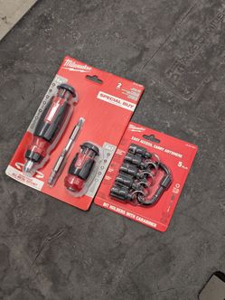 ​🛠️ MILWAUKEE 2-PC MULTI-BIT DRIVERS + 5-PC BIT HOLDER ✨ (FIRM)