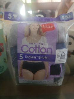 Hanes Women's Cotton Tagless Briefs 5-Pack Size XL