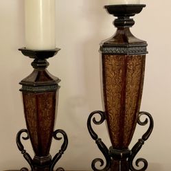 Set Of 2 Decorative Candle Holders