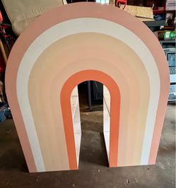 Boho Rainbow Display table or book/ toy shelf