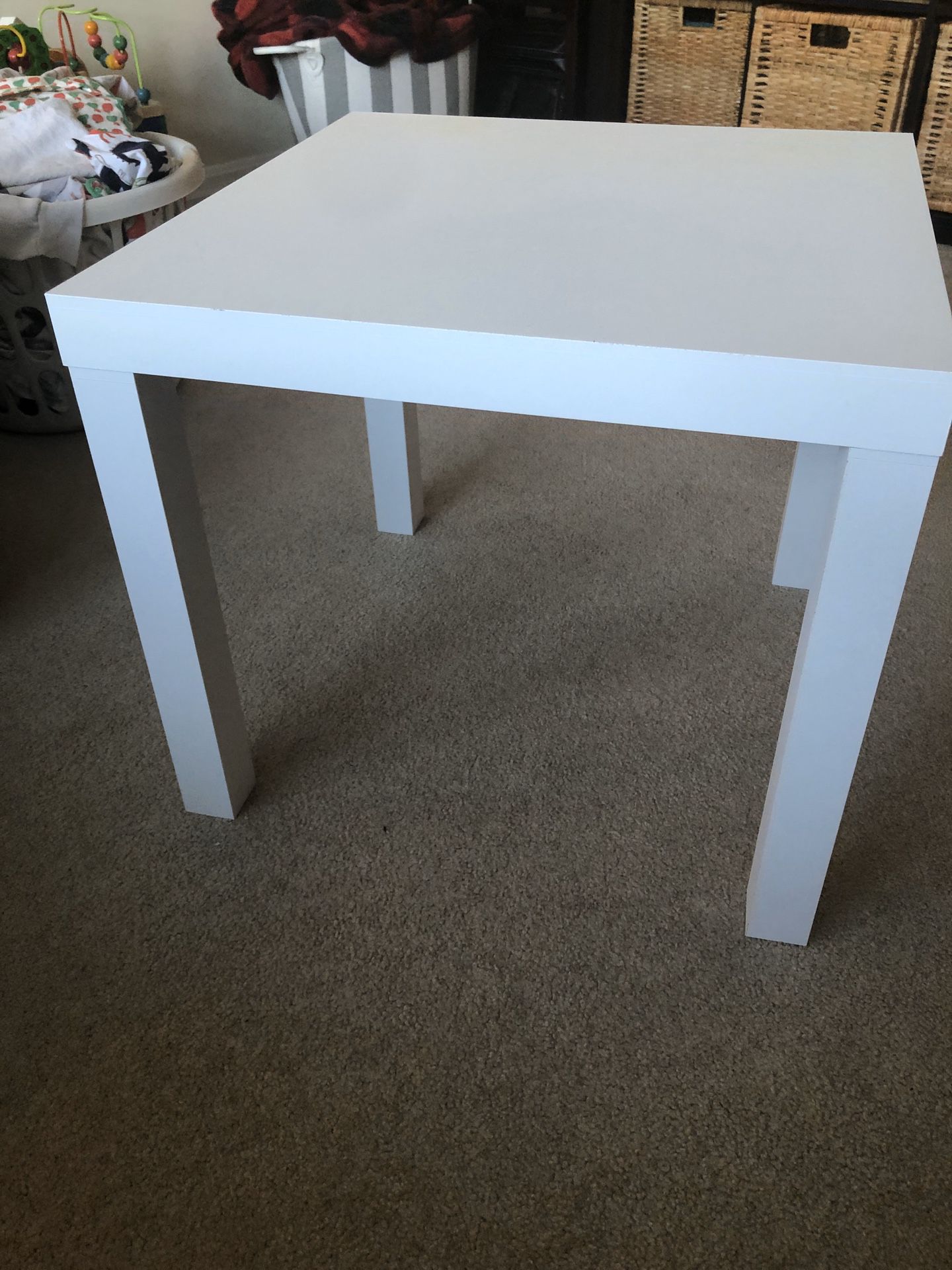 Small white table