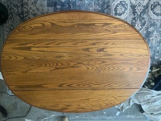 Oval wood, coffee table