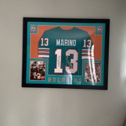Dan Marino Signed And Framed Art 