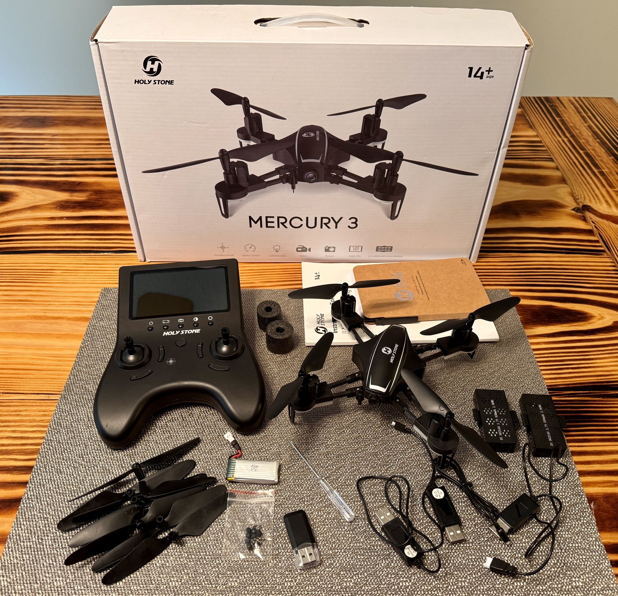 Holy Stone Mercury 3 Camera Drone (HS230) - Excellent Condition