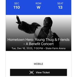 Single Ticket For Young Thug In Atlanta 