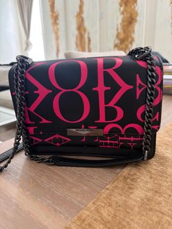 Michael Kors Jade Large Graphic Logo Leather Crossbody I Shoulder Bag