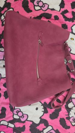 NWT Vanessa Williams Posh Hobo Bag Merlot Burgundy Suede Purse w/ Dust Bag