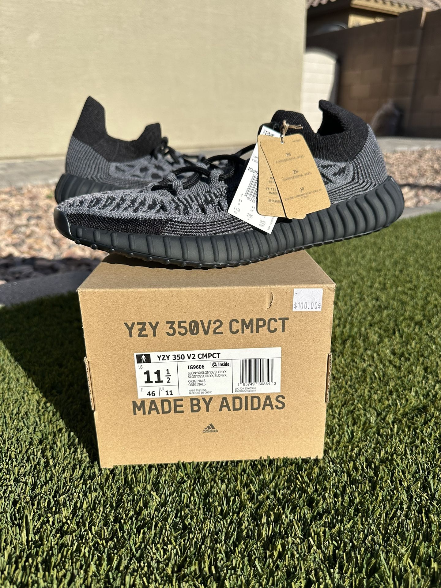 Adidas Yeezy 350 V2 CMPCT Slate Onyx NEW/RECEIPT SIZE: 11.5 $120 FIRM ONLY!