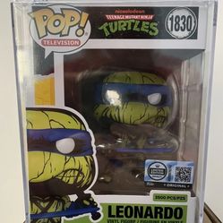 Funko POP! TMNT Leonardo (Deco)  #1830 LE 3500 W/Protector (Factory Sealed) 