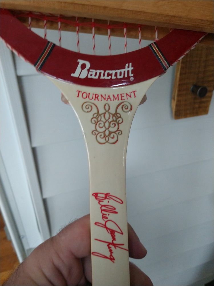 Bancroft Billie Jean King old tennis racket (check out my page for much more)