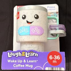 New Fisher Price Wake Up & Learn Coffee Mug with Sounds & Songs
