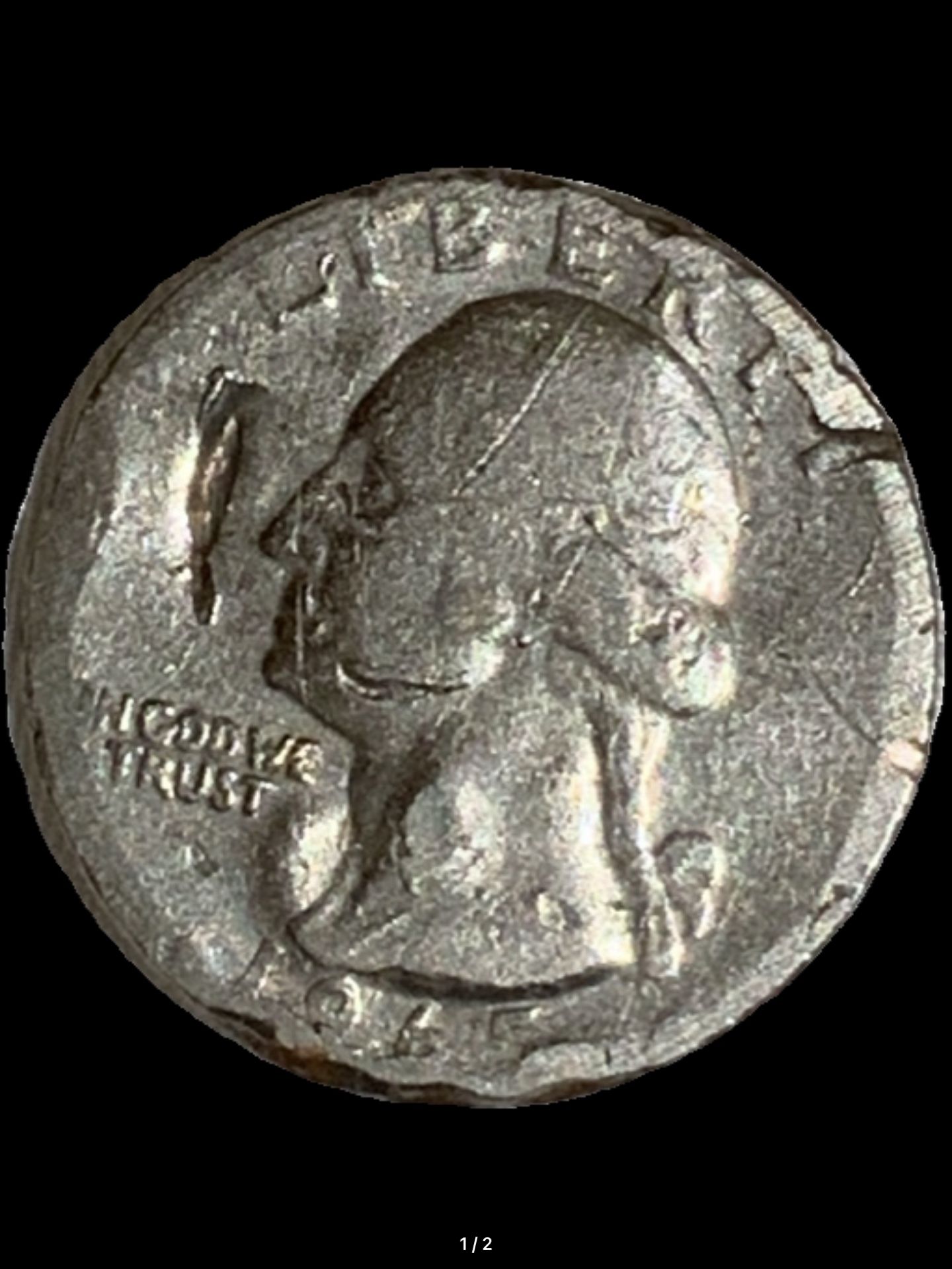 1965 George Washington Quarter - Multiple Errors 