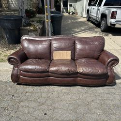 FREE Faux Brown Leather Couch