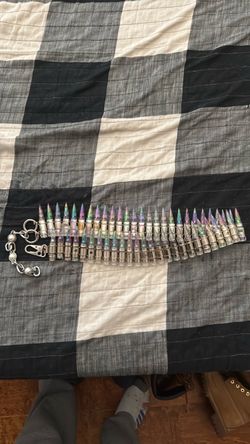 Iridescent Bullet Belt with Chain Clasp