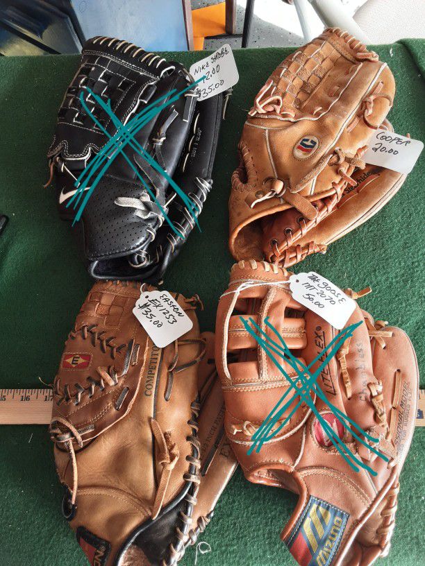 Vintage Baseball Gloves.