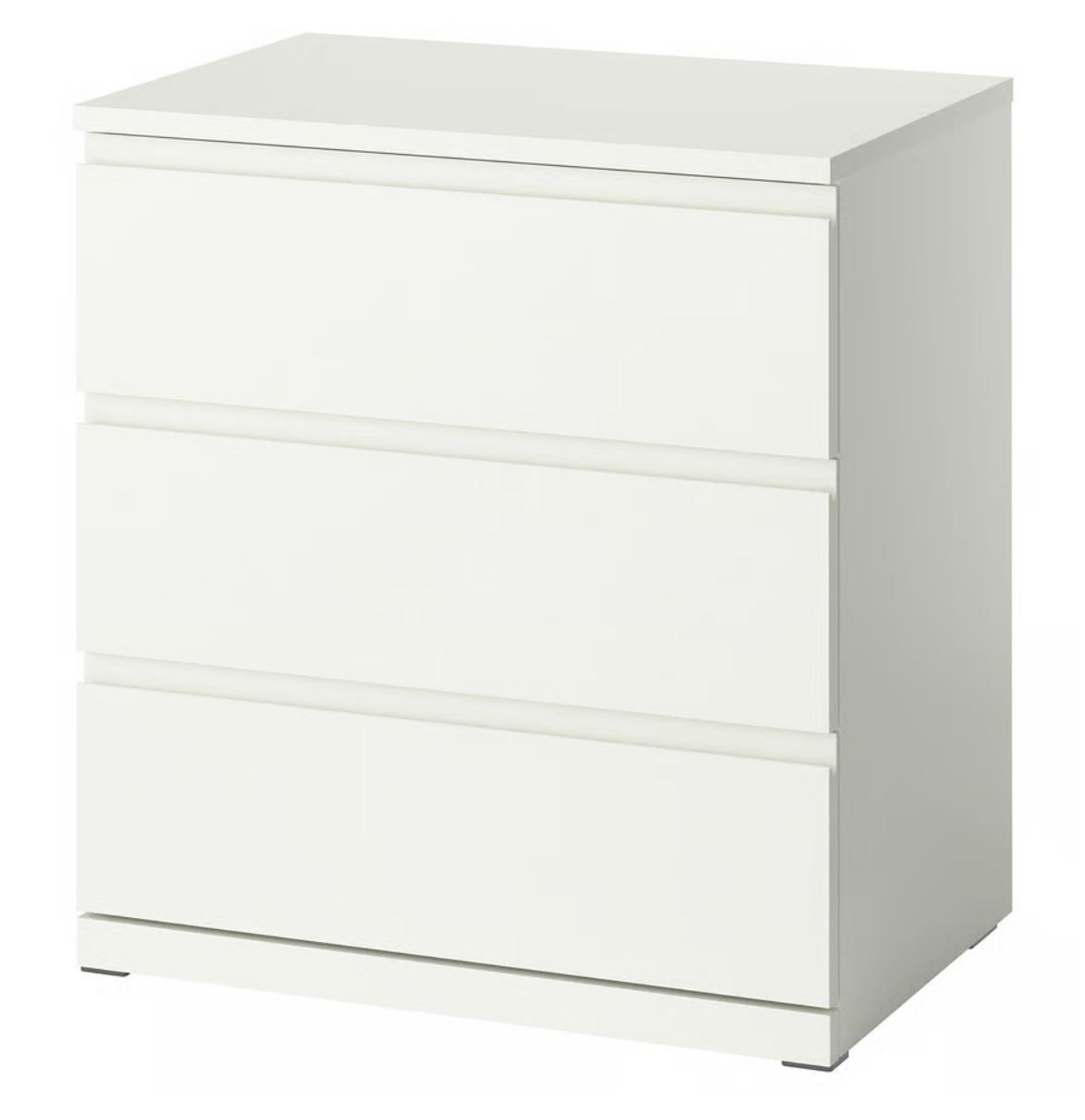 3-drawer dresser, white 2 Pieces