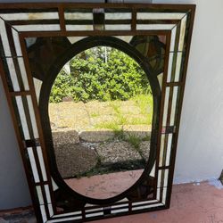 Large Mirror 49.5” H By 34” W… SEE ALL PICTURES… AS IS…$35