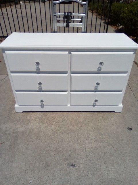 Custom Solid Wood Dresser With Oversized Crystal Cut Knobs