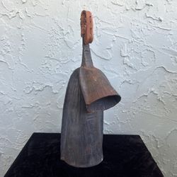West-African Hand-Forged Percussion Double-Bell Gankogui Gong 
