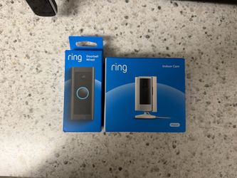 Ring Security Camera Bundle – Doorbell Wired + Indoor Cam