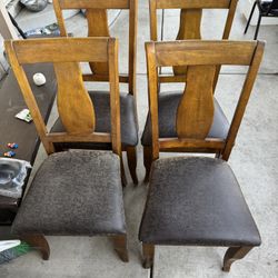 4 Solid Wood Chairs 