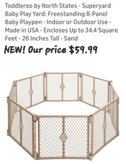 NEW! North States 8 Panels Baby Gate