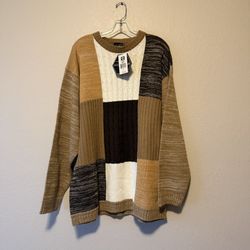 South Pole, Vintage Y2K Men Multicolor Long Sleeve Sweater, Size XL NWT