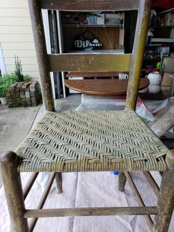 Antique cane bottom chair