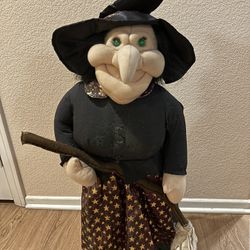 VTG Halloween Witch LARGE 36" Animatronic Kids of America Decor Works!